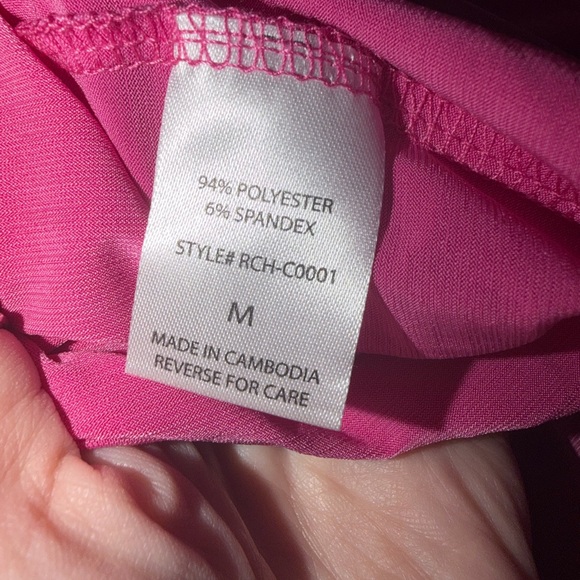 Dear Scarlett Pink Ruched Shoulder Tie-Back Blouse - Picture 4 of 4